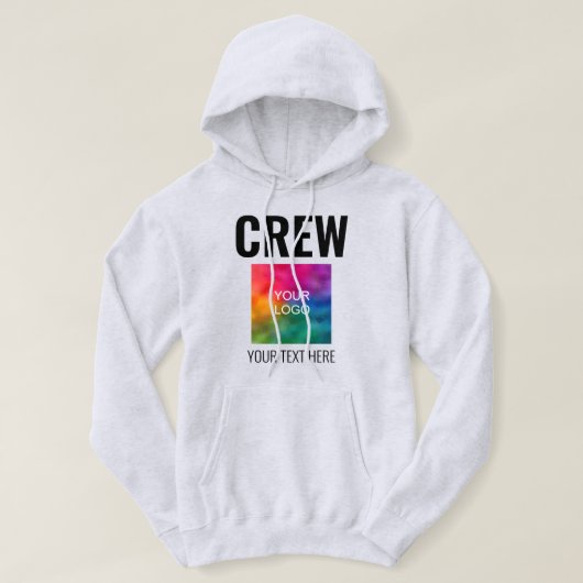tekst Logo Dubbelzijdige Mannen Crew Hoodie (Design voorkant)