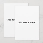 Tekst & Meer toevoegen! Personaliseer uw eigen Menu (Voorkant / Achterkant)