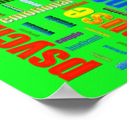 Tekst met betrekking tot huiselijk geweld poster (Hoek)