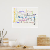 Tekst met betrekking tot natuurrampen poster (Keuken)
