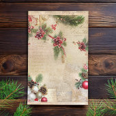 tekst met kerst Botanicals Decoupage Tissuepapier