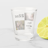 Tekst met Photo Birthday Shot Glass Glas (Achterkant)