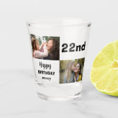 Tekst met Photo Birthday Shot Glass Glas (Voorkant)