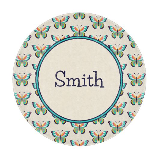 Tekst met vlinder snijplank (Voorkant)