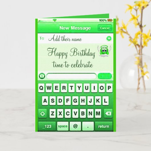 Tekst mij_ kaart (Gele Bloem)