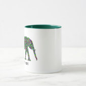 tekst Moeder Olifant en Baby Olifant Mok (Midden)