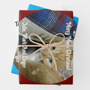 Tekst naam kattenfoto vervangen,  inpakpapier vel