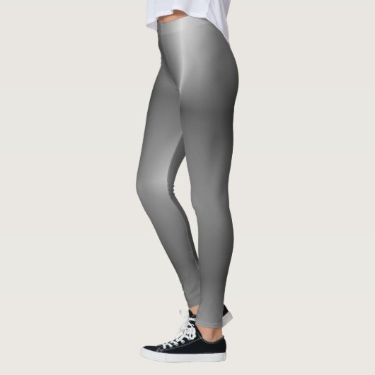  tekst Naam Modern Womens Silver Look Leggings (Links)