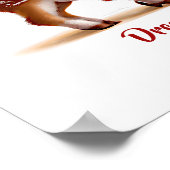 Tekst naam toevoegen, Cute Fawn - Baby Deer op wit Poster (Hoek)