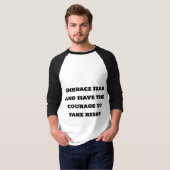 Tekst Naam Wit Zwart Kleur Mouw Raglan T-Shirt (Voorkant volledig)