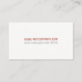 Tekst omdraaien / Rood Visitekaartje (Achterkant)