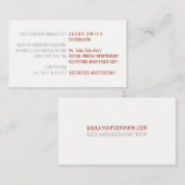 Tekst omdraaien / Rood Visitekaartje (Voorkant / Achterkant)