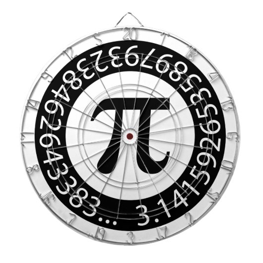 TEKST ONTWERP Pi Aantal Wiskundig symbool Dartbord (Voorkant)