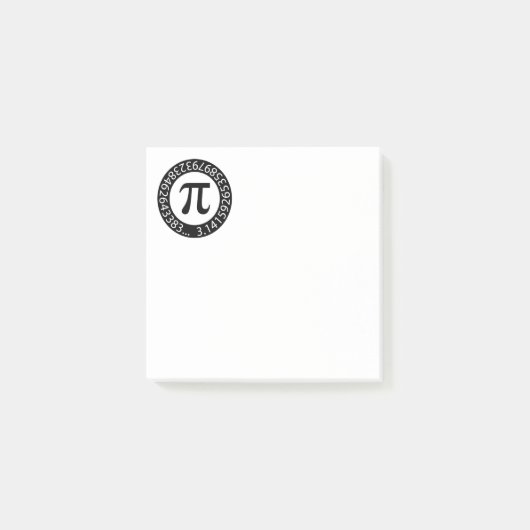 TEKST ONTWERP Pi Aantal Wiskundig symbool Post-it® Notes (Voorkant)