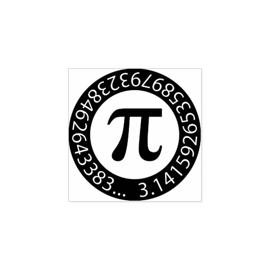 TEKST ONTWERP Pi Aantal Wiskundig symbool Rubberstempel (Afrduk)