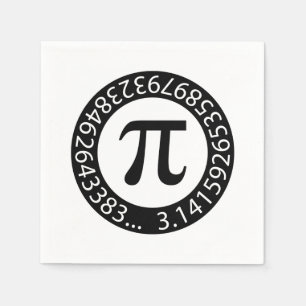 TEKST ONTWERP Pi Aantal Wiskundig symbool Servet