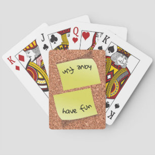 tekst op de postbus op de kurk pokerkaarten