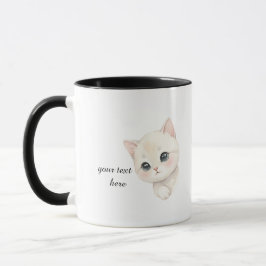 Tekst op maat met knappe kat mok