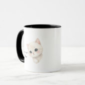 Tekst op maat met knappe kat mok (Voorkant links)