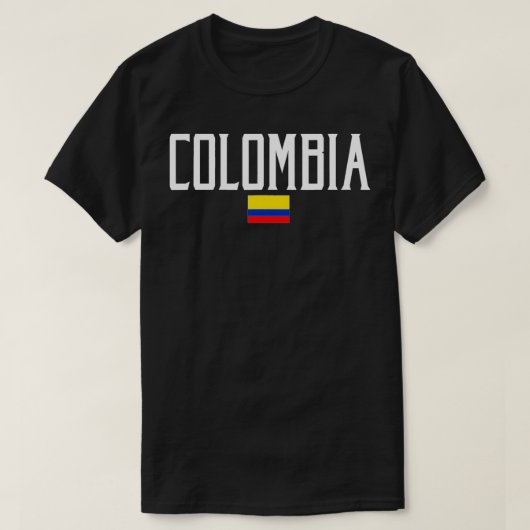  tekst over Colombia vlag T-shirt (Design voorkant)