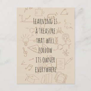 tekst over een achtergrond op school briefkaart