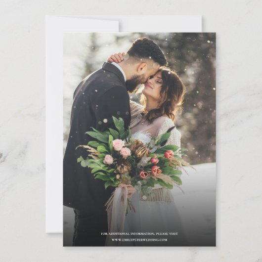 Tekst Overlay 2 Foto's Bruiloft Bewaar de Datum Ui Save The Date (Achterkant)