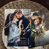 Tekst Overlay 2 Foto's Bruiloft Bewaar de Datum Ui Save The Date