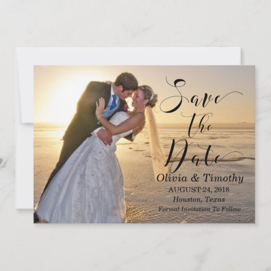 tekst overlay foto "Save the date" Save The Date (Voorkant)