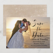 tekst overlay foto "Save the date" Save The Date (Voorkant / Achterkant)