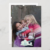 Tekst overlay Sneeuw Kerstmis Familiefoto Feestdagenkaart (Voorkant / Achterkant)