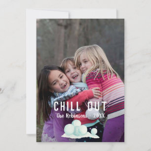 Tekst overlay Sneeuw Kerstmis Familiefoto Feestdagenkaart