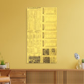 Tekst Pagina Michigan Central Railroad Canvas Afdruk (Insitu (Woonkamer))