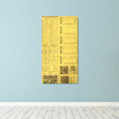 Tekst Pagina Michigan Central Railroad Canvas Afdruk (Insitu (Houten vloer))