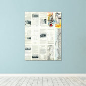 Tekst Pagina van het nationale park van Yellowston Canvas Afdruk (Insitu (Houten vloer))