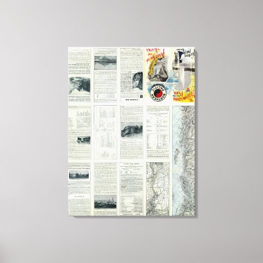 Tekst Pagina van het nationale park van Yellowston Canvas Afdruk (Voorkant)