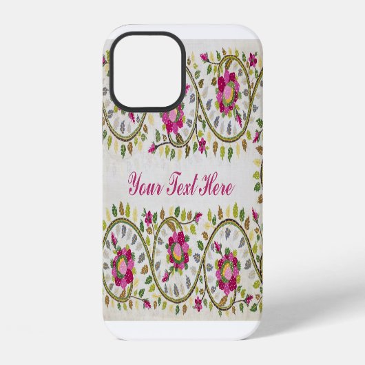 tekst, Peonies Pattern, William Morris iPhone Hoesje (Achterkant)