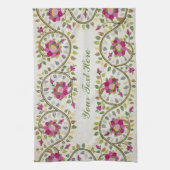  tekst, Peonies Pattern, William Morris Theedoek (Verticaal)