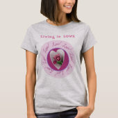Tekst personaliseren | Floral Love Circle T-Shirt (Voorkant)