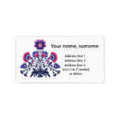 💙 💜 tekst Poolse folklore Etiket (Voorkant)