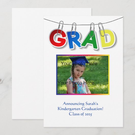 Tekst primaire Afstudeerder Foto Aankondiging (Voorkant / Achterkant)