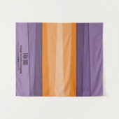 Tekst QR Hashtag Abstracte Sunset Event Tafeldoek Wandkleed (Voorkant (horizontaal))