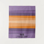 Tekst QR Hashtag Abstracte Sunset Event Tafeldoek Wandkleed (Voorkant)