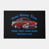 TEKST Rood blauw warm wegdek Klassieke spierdoos t Deurmat (Voorkant)