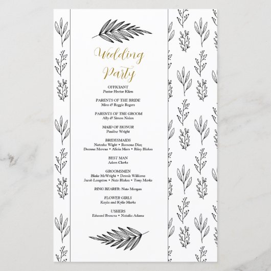 Tekst Script Minimale Huwelijksprogramma (Achterkant)