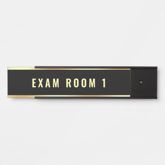  tekst Sjabloon examenkamer zwart goud Deurbordje (Voorkant)