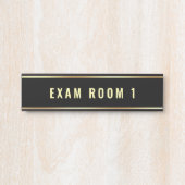 tekst Sjabloon examenkamer zwart goud Deurbordje (Voorkant)