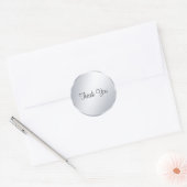 Tekst Sjabloon Handgeschreven Modern Bedanken Ronde Sticker (Envelop)