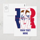 Tekst staatsvlag Iowa Briefkaart (Voorkant / Achterkant)