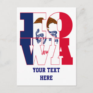 Tekst staatsvlag Iowa Briefkaart