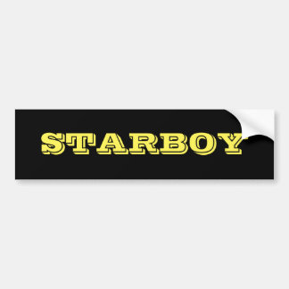 tekst STARBOY op een zwarte achtergrond Bumpersticker